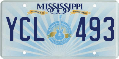 MS license plate YCL493