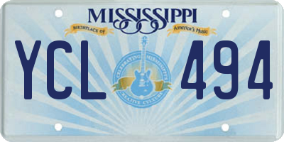 MS license plate YCL494
