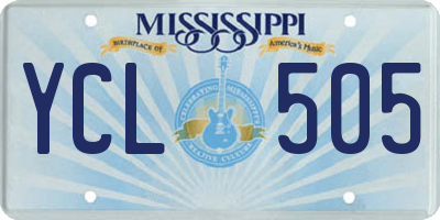 MS license plate YCL505