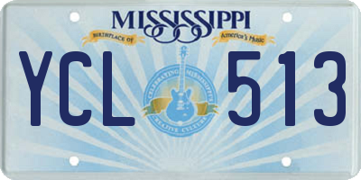 MS license plate YCL513