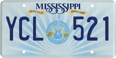MS license plate YCL521