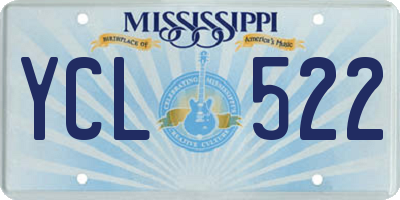 MS license plate YCL522