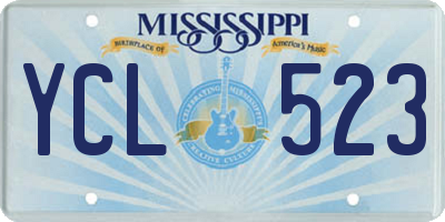 MS license plate YCL523