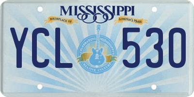 MS license plate YCL530
