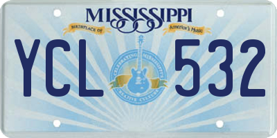 MS license plate YCL532