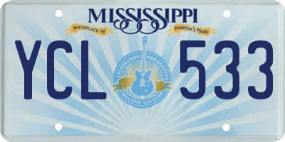 MS license plate YCL533