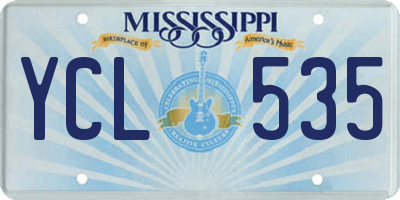 MS license plate YCL535