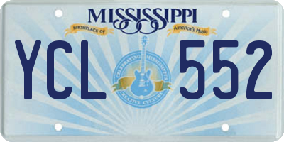 MS license plate YCL552