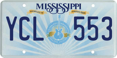 MS license plate YCL553