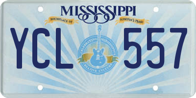 MS license plate YCL557