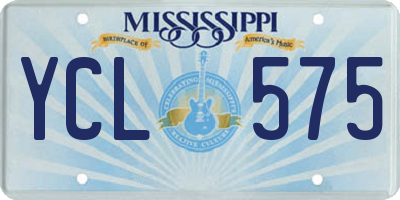 MS license plate YCL575