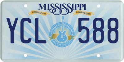 MS license plate YCL588