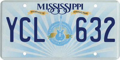 MS license plate YCL632