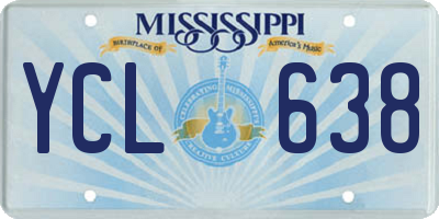 MS license plate YCL638