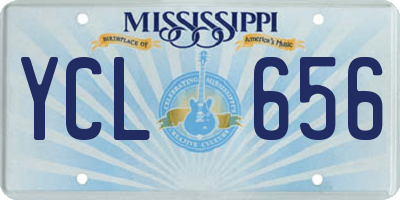 MS license plate YCL656