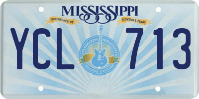 MS license plate YCL713
