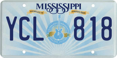 MS license plate YCL818