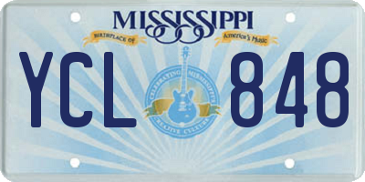 MS license plate YCL848