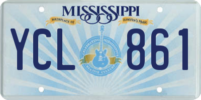 MS license plate YCL861