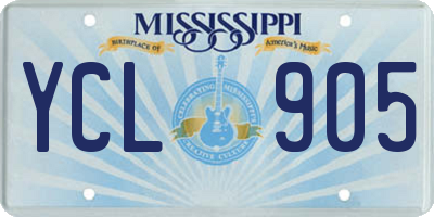 MS license plate YCL905