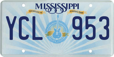 MS license plate YCL953