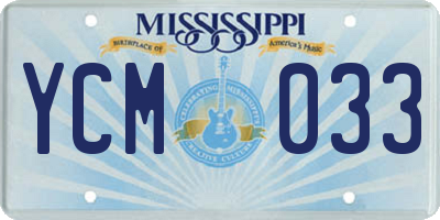 MS license plate YCM033