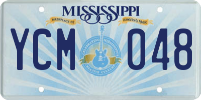 MS license plate YCM048