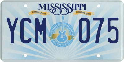 MS license plate YCM075