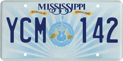 MS license plate YCM142