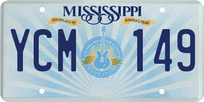 MS license plate YCM149