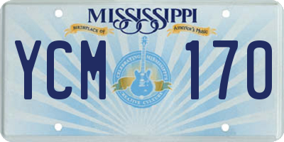 MS license plate YCM170