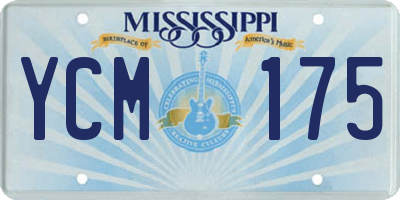 MS license plate YCM175