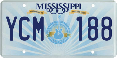 MS license plate YCM188