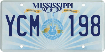MS license plate YCM198