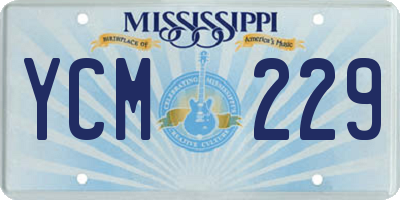 MS license plate YCM229