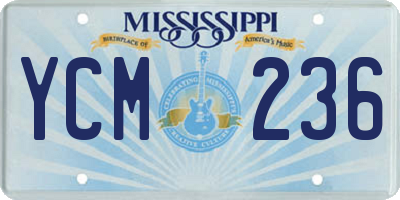 MS license plate YCM236