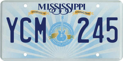 MS license plate YCM245