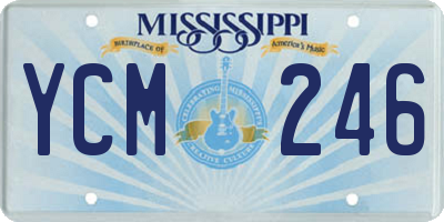 MS license plate YCM246