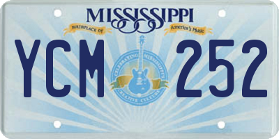 MS license plate YCM252
