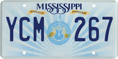 MS license plate YCM267