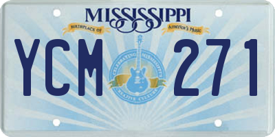 MS license plate YCM271