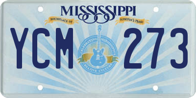 MS license plate YCM273