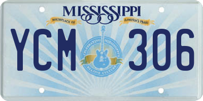 MS license plate YCM306