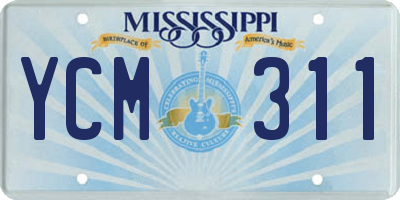 MS license plate YCM311