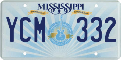 MS license plate YCM332