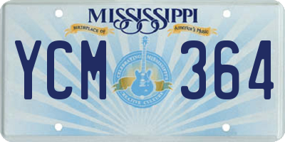 MS license plate YCM364