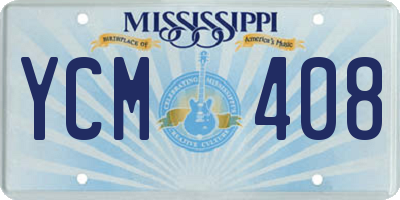 MS license plate YCM408