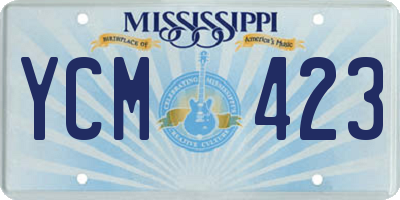 MS license plate YCM423