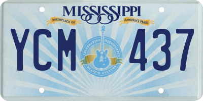 MS license plate YCM437