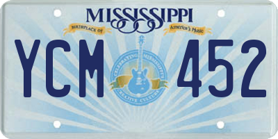 MS license plate YCM452